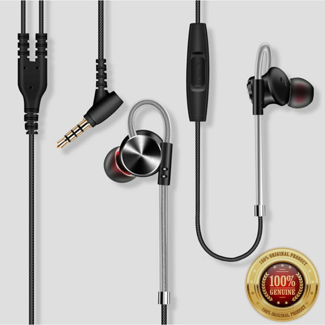 QKZ DM10 Zinc Alloy HiFi Earphone In Ear Earphones Microphone on Left side