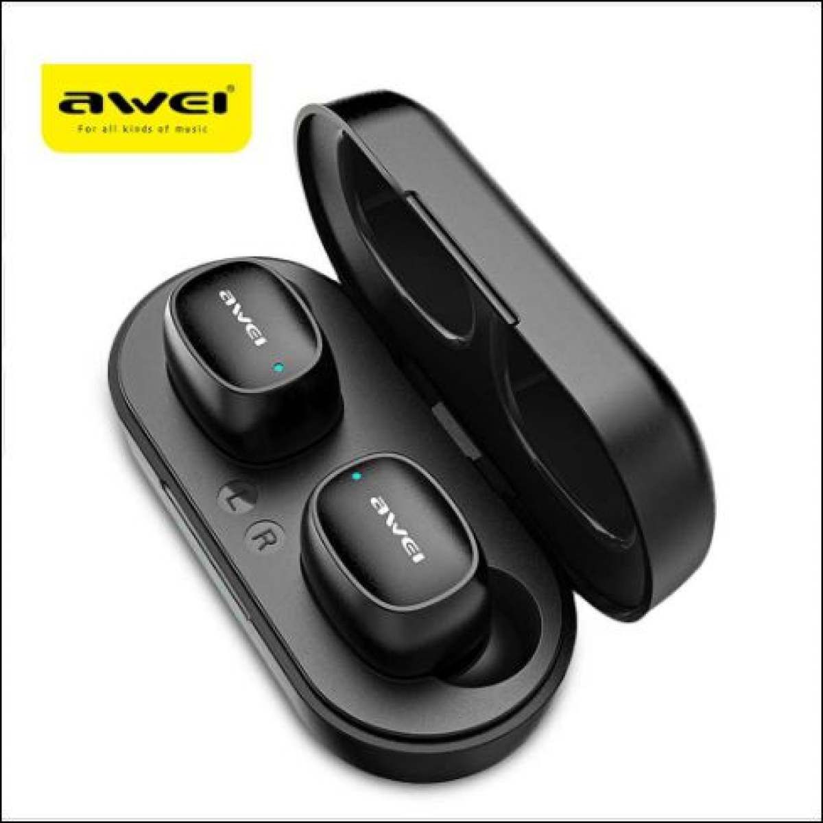 AWEI T13 Bluetooth Earbuds Wireless Headphones Hi-Fi Stereo Sound Headset Earbuds With Mic