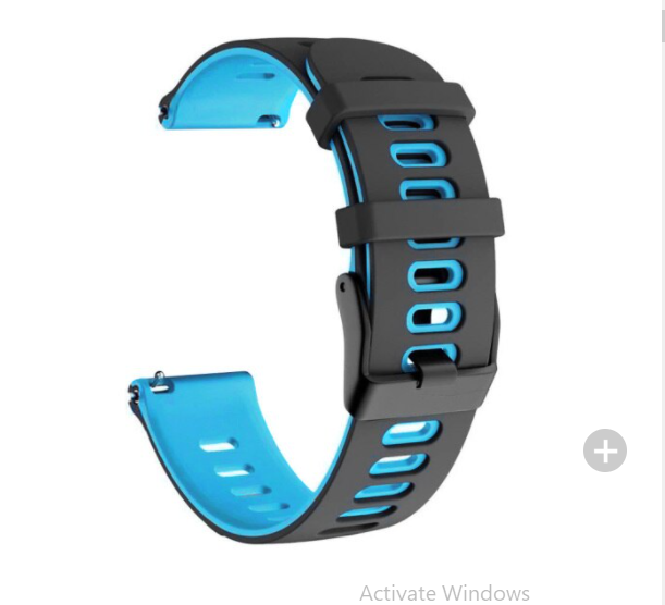 20mm  Two Color Soft Silicone Strap For SmartWatch(null)