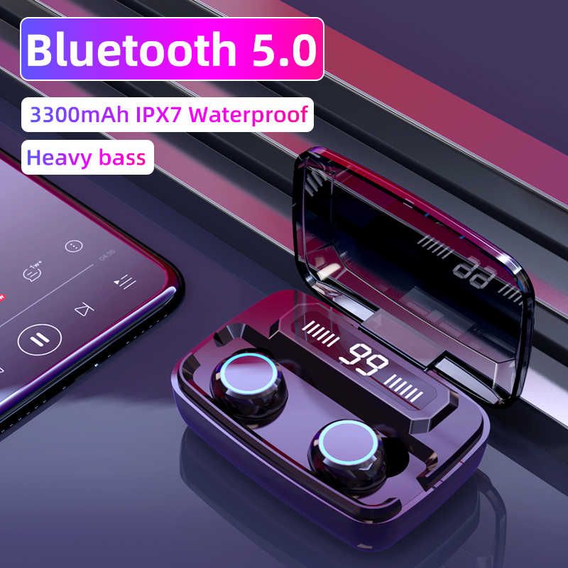 M11 TWS Wireless Earphone Touch Bluetooth Earplugs In The Ear Stereo Sport Headsets CVC8.0 Noise Reduction Headphones with Digital display black Good effect and easy to use