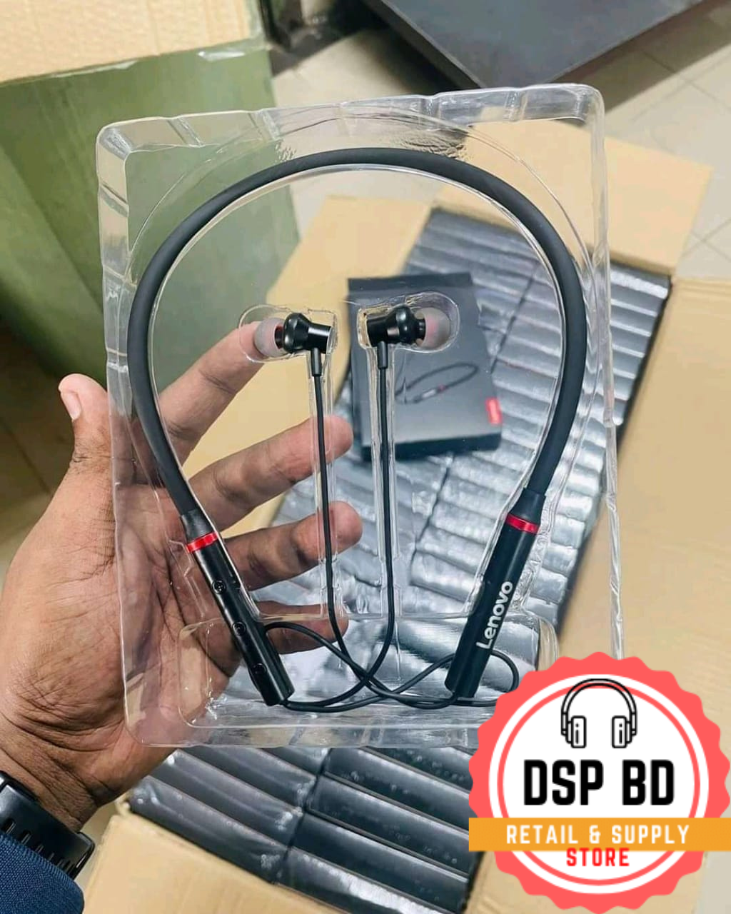 Lenovo HE05X Earphone , Bluetooth5.0 wireless headset magnetic neckband IPX5 waterproof sports earplugs HIFI Sound Headphone