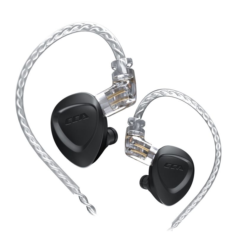 CCA CKX 6BA + 1DD Hybrid Metal Earphones HIFI in Ear Monitor Bass Headset Noise Cancelling Headphone Black