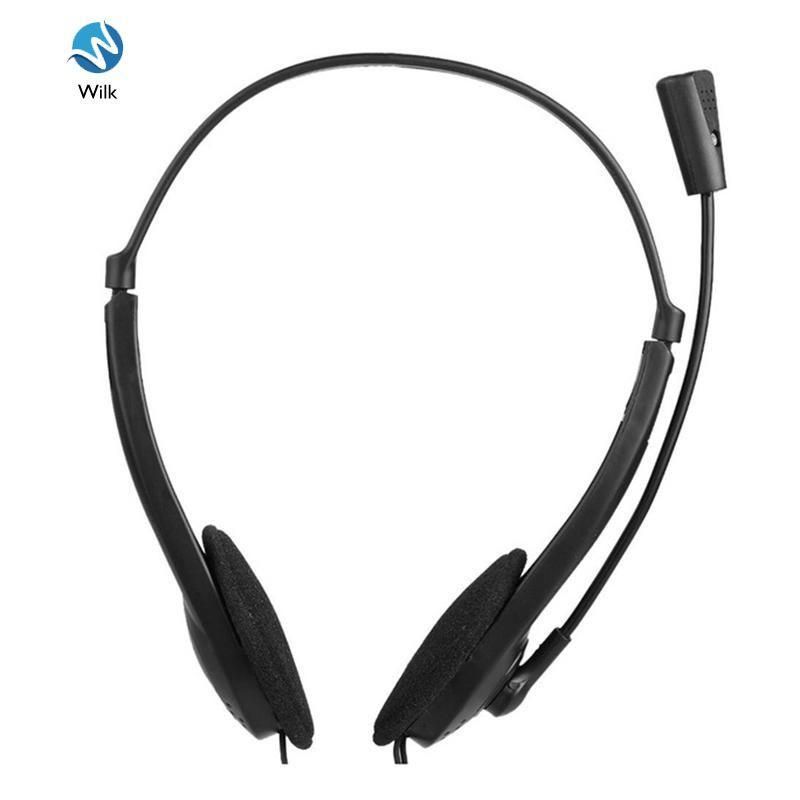 3.5mm Wired Stereo Headset Noise Cancelling Earphone with Microphone Adjustable Headband for Computer Laptop Desktop - intl