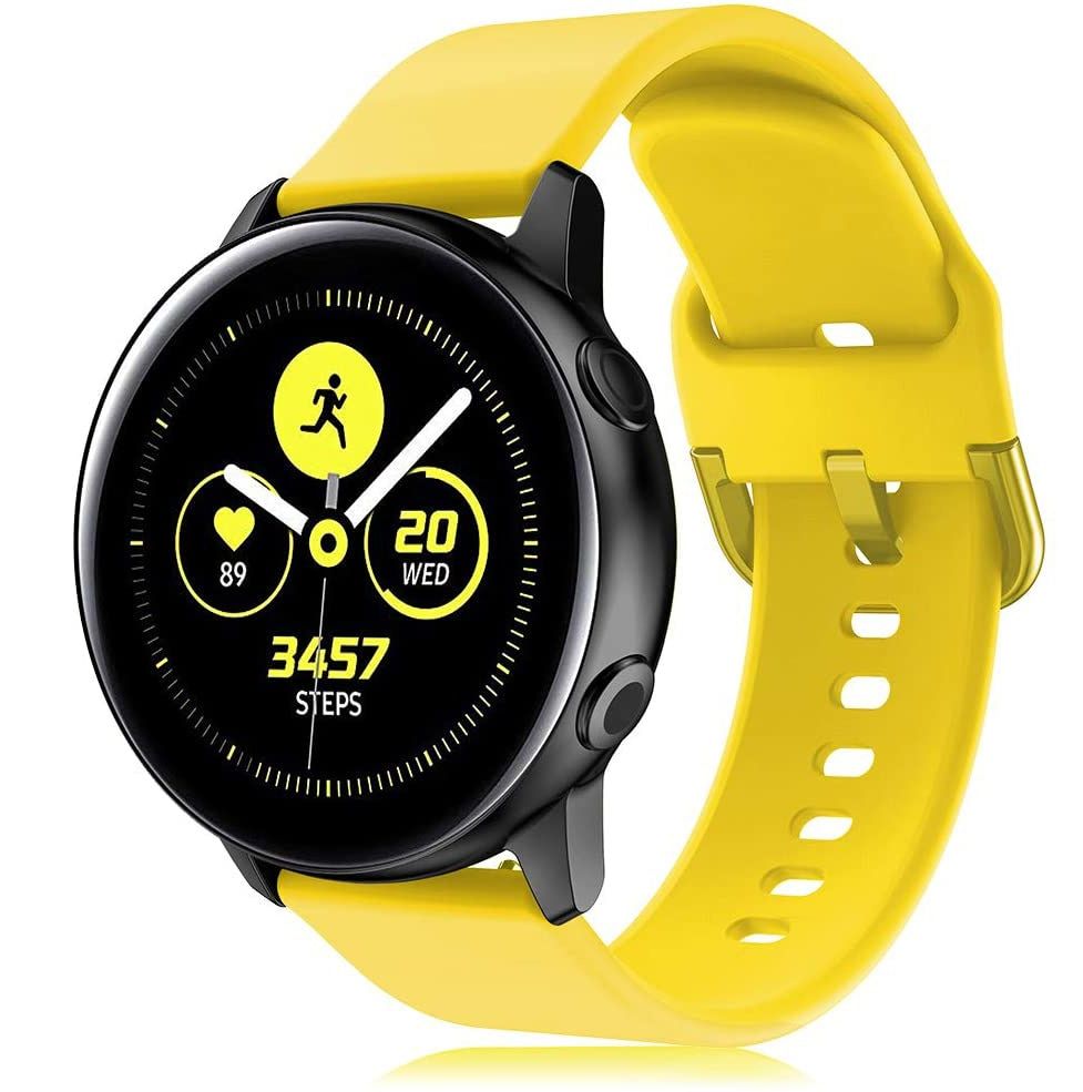 22mm/20mm watch Strap for Samsung galaxy watch Active 2/3 45mm 41mm/46mm/42mm Gear S3 silicone bracelet Amazfit bip-U-S GTS band