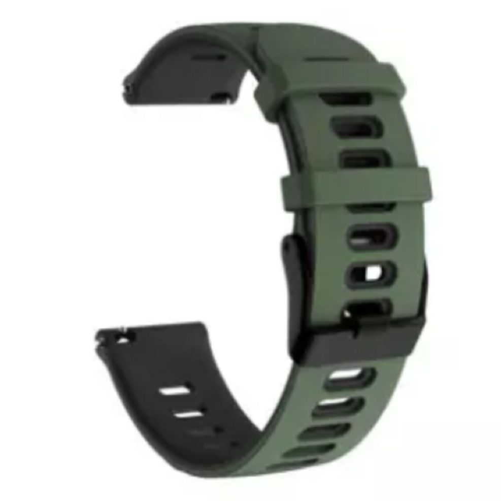 22mm Width Double Colors WatchBand Wrist Band Skin Silicone Watch Strap