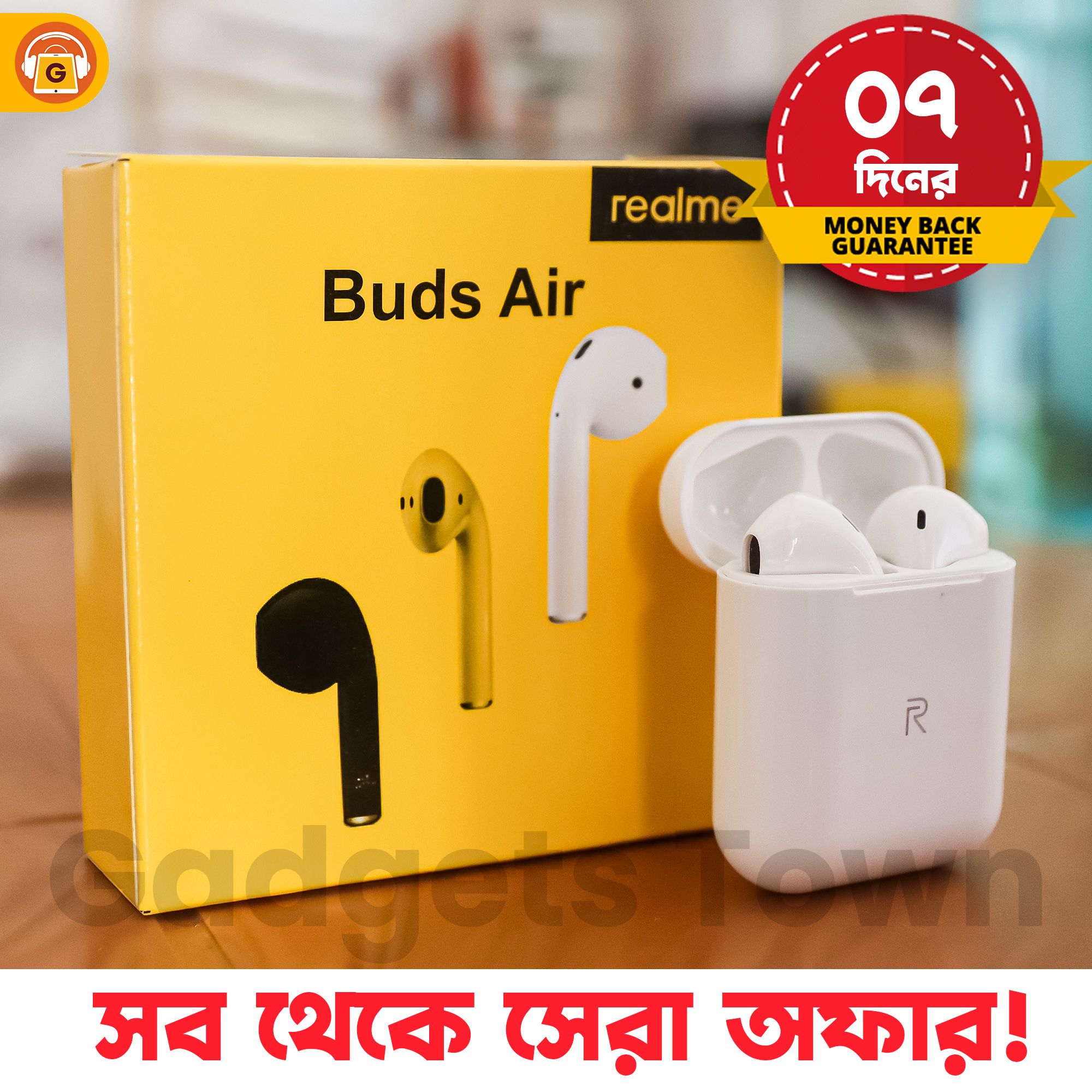 Realme Buds Air Tws Wireless Pop-Up Bluetooth 5.0 Headphones Earphone Headset Super Base Sound Earbud Noise For All Phones Air 12 Tws Wireless In-Ear Earpod Bluetooth 5.0 Headphones Sports Touch Control (Null) - Bluetooth Headphone