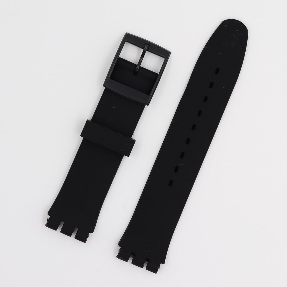 MR NENG Replacement watchband Black Red Navy watch band strap for Swatch strap 17mm and 19mm 20mm High quality For Special Offer
