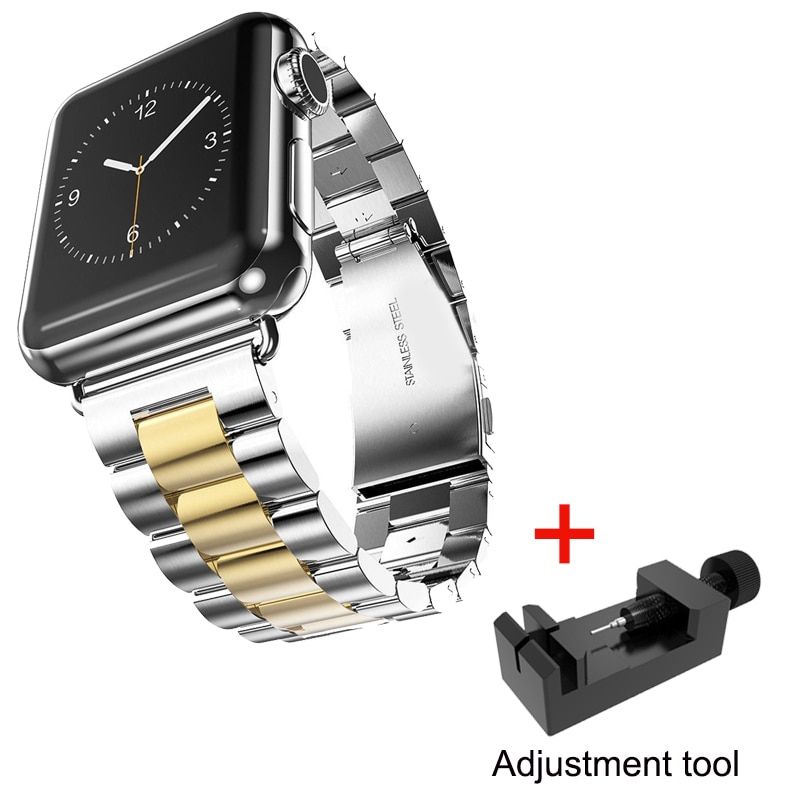 Band For Apple Watch Series 6 SE 5 4 3 42mm 38mm 40MM 44MM Metal Stainless Steel Watchband Bracelet Strap for iWatch accessories