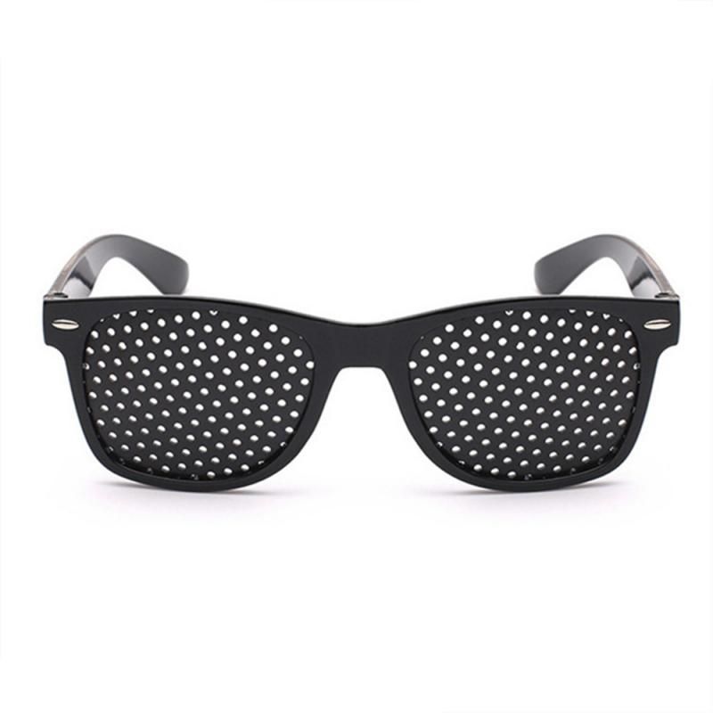 New Black Eyesight Improvement Care Exercise Eyewear Glasses Training Cycling Eyewear Pin Small Hole Sunglass Camping Eyeglasses