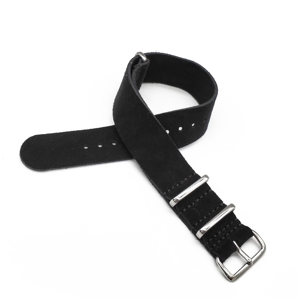 Leather Nato Zulu Watch Strap 20 mm 22mm Soft Suede Watchband Top Quality Watch Belt Wrist Strap Quick Release Watch Accessories