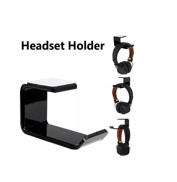 Acrylic Headphone  Stand Hanger Hook ape Under Desk Headset Mount Holder