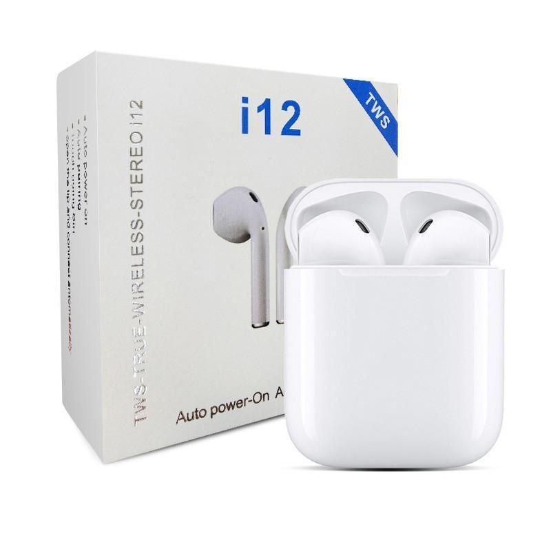 Exclusive i12 TWS Bluetooth 5.0 Earbuds with Charging Case - Bluetooth Headphone - Bluetooth Headphone - Air Buds - Tws