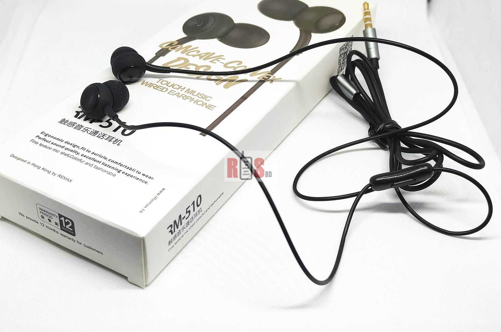 Remax RM 510 Touch Music Earphone with Mic (new pack edition 2020) - RM-510