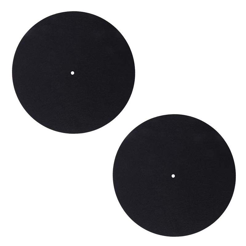 2Pcs Ultra-Thin Anti-Static Lp Vinyl Turntable Record Player Pad for Phonographs Flat Soft Mat Record Slipmat Mat Pad