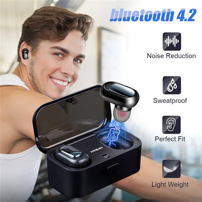 Utility KROAK TWS-L1 bluetooth Mini Headset TWS Wireless Earphones Twins Earbuds Stereo Headphones
