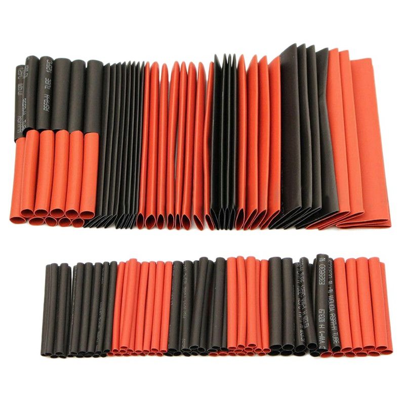 BRADOO-127PCS 2:1 Heat Shrink Tubing Wire Cable Sleeving Wrap Electrical Connect Set