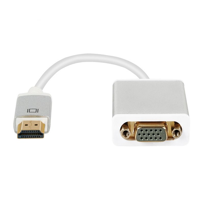 Hdmi to Vga Adapter Cable, Portable with Audio Power Supply Hdmi to Vga Convex Head Converter Suitable for Monitors