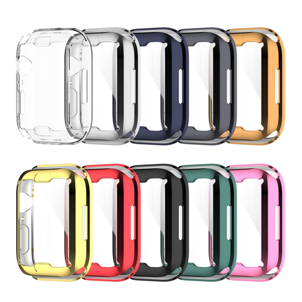 TPU Soft Rubber Watch Case for Apple Watch 7 Protective Shell for iWatch 7 41/45mm Electroplating Protective Cover with durability