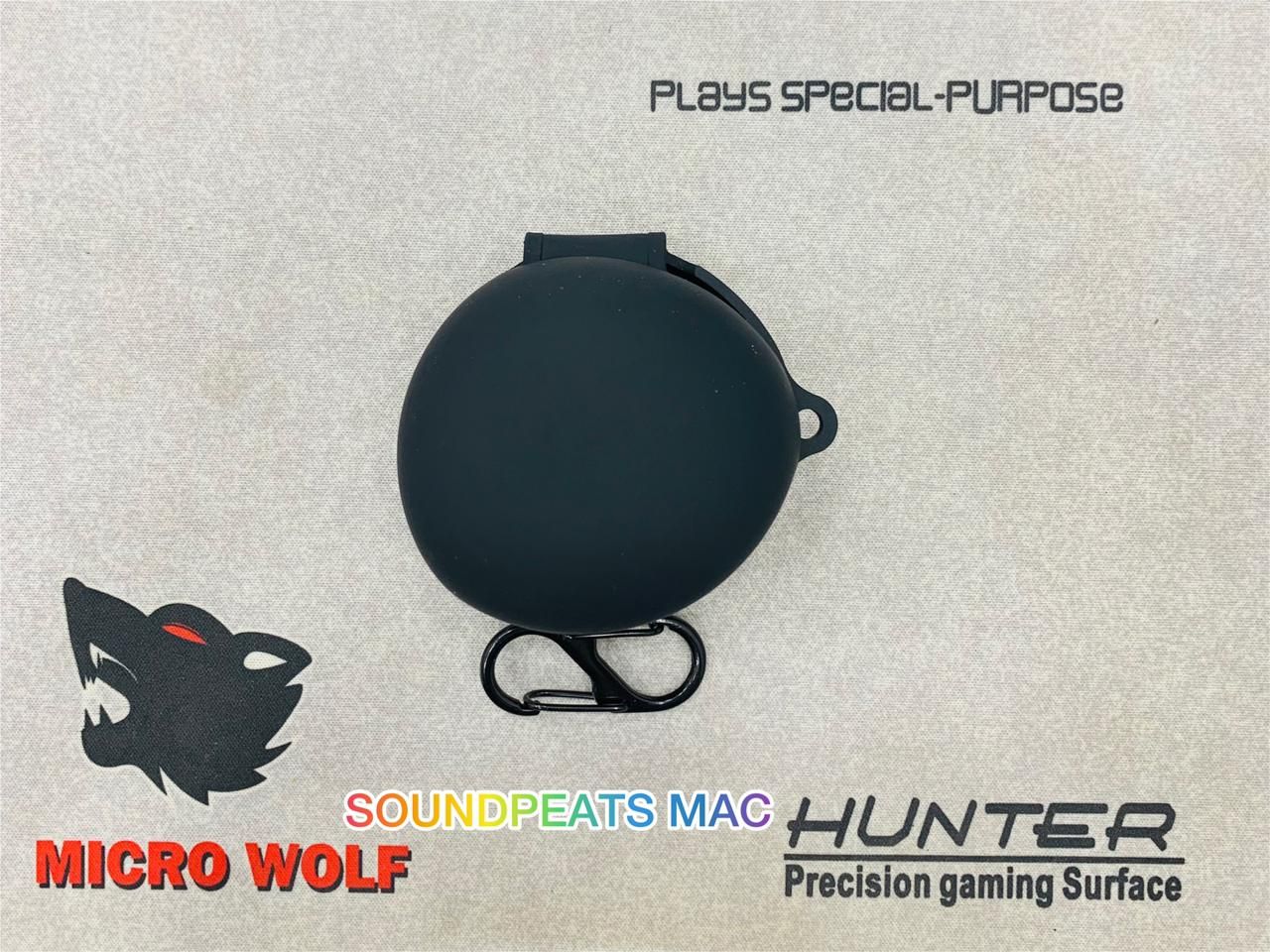 SoundPeats Mac Only Case Premium Artificial Carrying Case Shockproof Earbuds Protective Cover Box for buds Soft Silicone Bluetooth Headphone Cover
