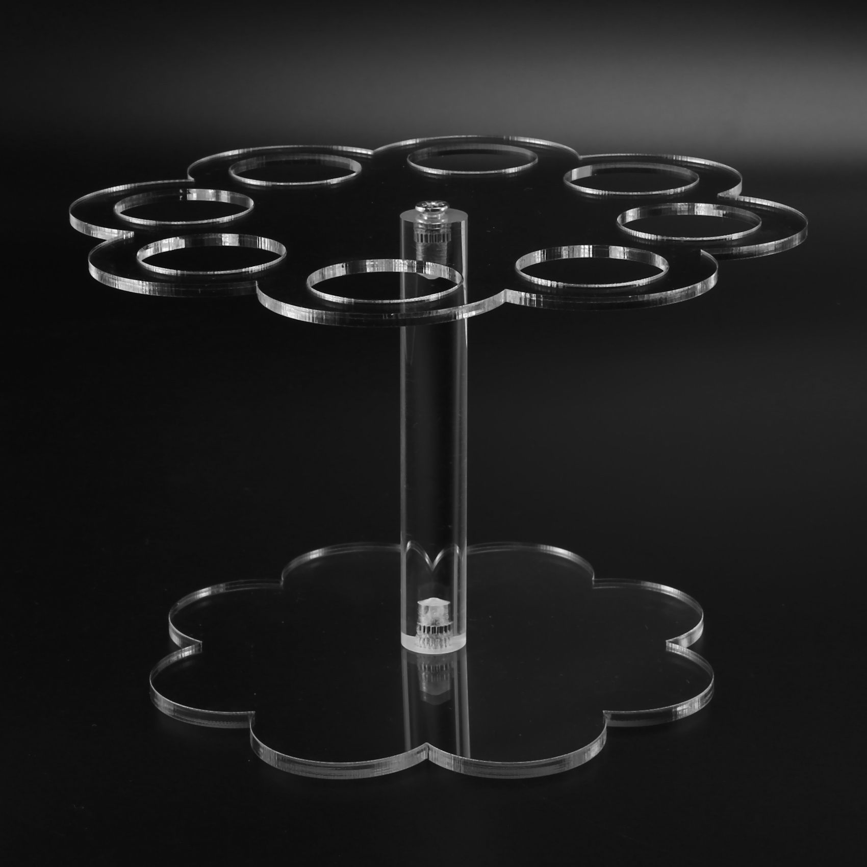 2X Detachable 8 Holes Acrylic Ice Cream Cone Holder Stand