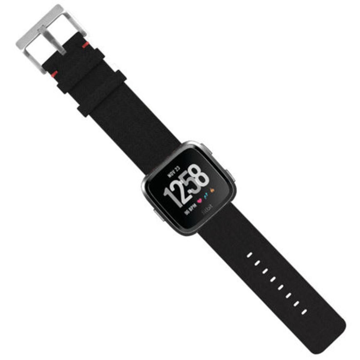 Woven Fabric Strap Wrist Bands with Stainless Metal Clasp for Fitbit Versa