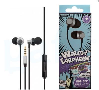 Remax RM 512 Earphone - Black
