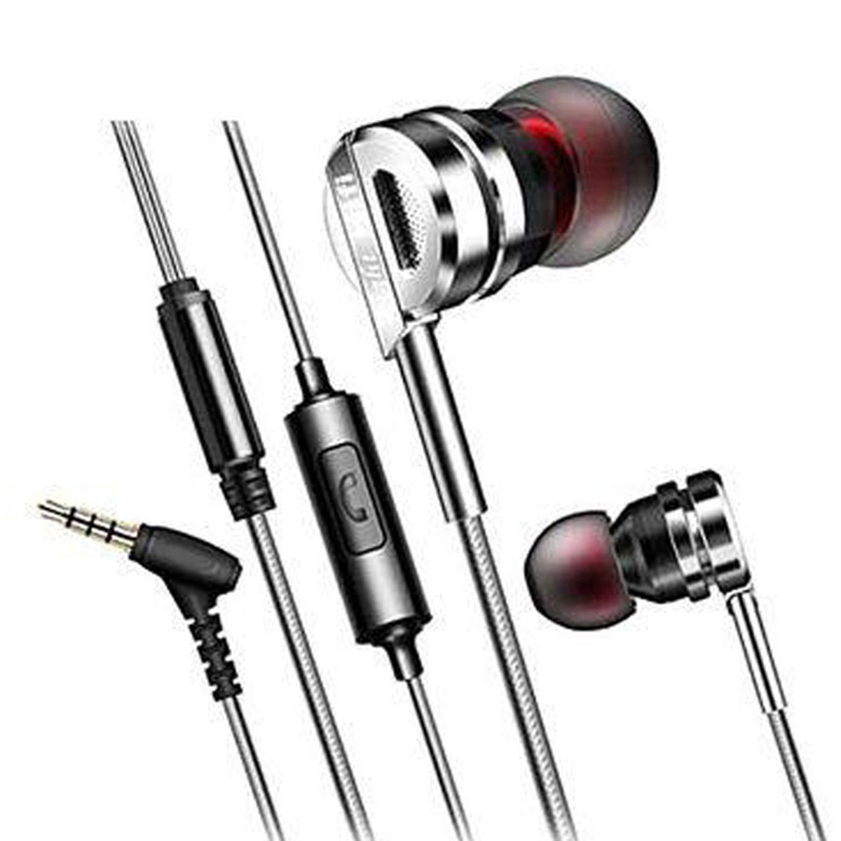 QKZ DM9 Zinc Alloy HiFi Metal In Ear Earphones - Black