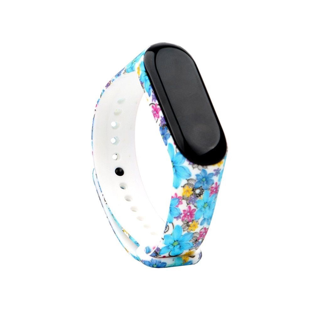 40 Colorful Soft Silicone Strap Watchband for Xiaomi Mi band 4 5 6 band 3 Smart Watch Flower Printed Wrist Band Bracelet Miband4