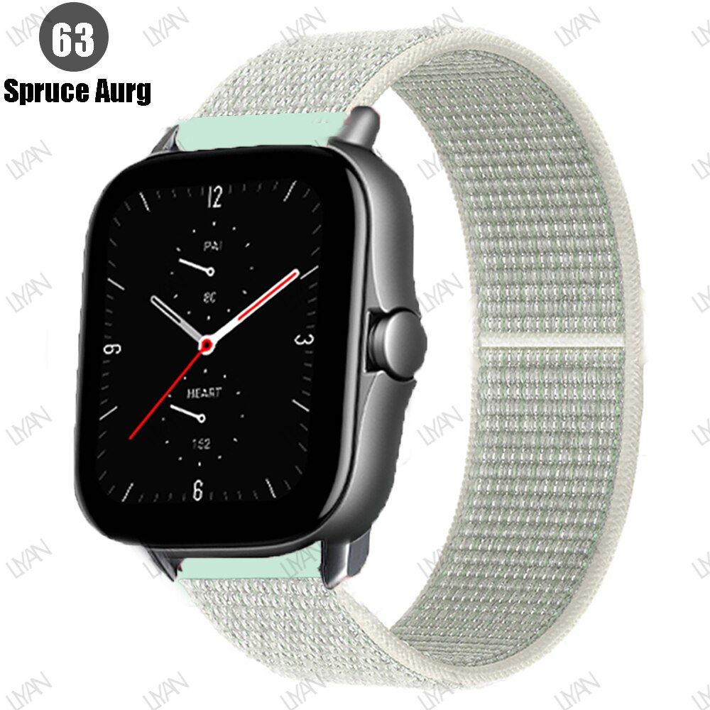 Nylon Loop Straps For Xiaomi Huami Amazfit GTS/GTS 2 Mini/GTR 42MM Smart Watch Band Woven Wristband For Amazfit Bip S/Bip U Lite