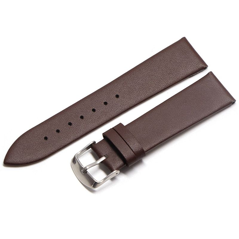 Cowhide watch band  leather 18mm 20mm 22mm  thin smooth watch strap belt Suitable for DW watches galaxy watch gear s3