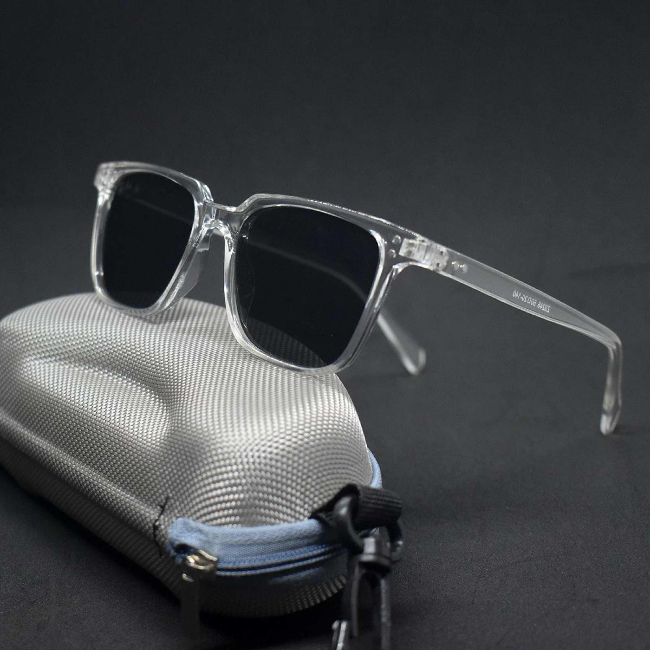 Stylish Black White Wayfarer Sunglasses RBS 5580