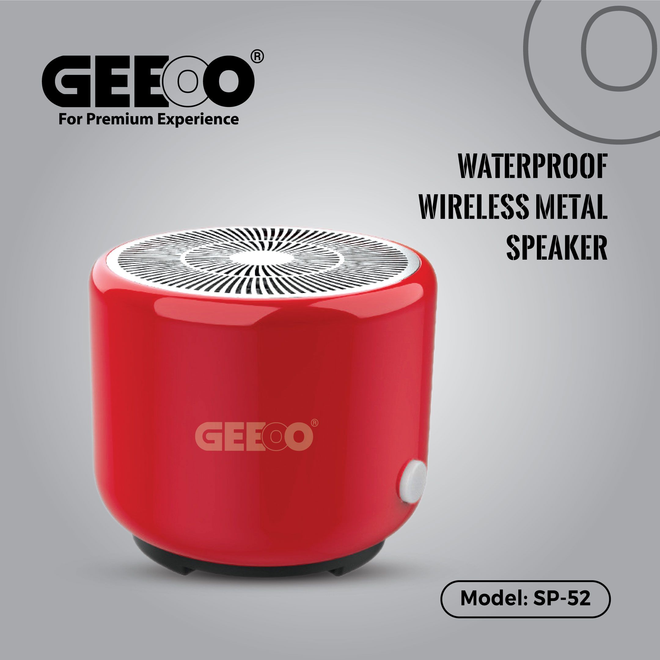 GEEOO SP-52 Waterproof Cute Heavy Metal Bluetooth Speaker