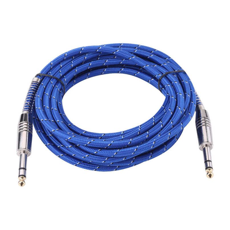Male To Cable 6.35mm Stereo Audio For Electric Guitar Mixer