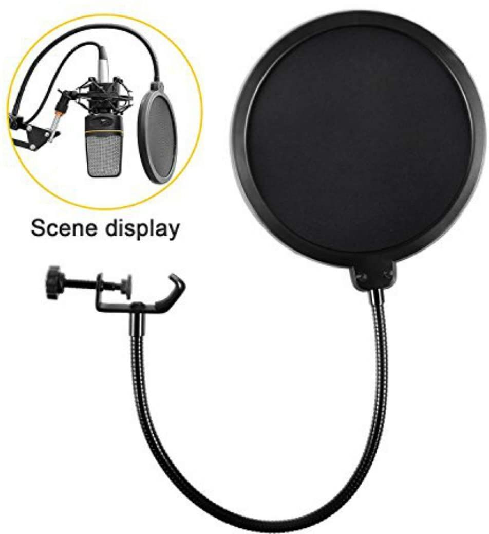 PF-100 Studio Microphone Pop Filter Shield - 6 inch Black