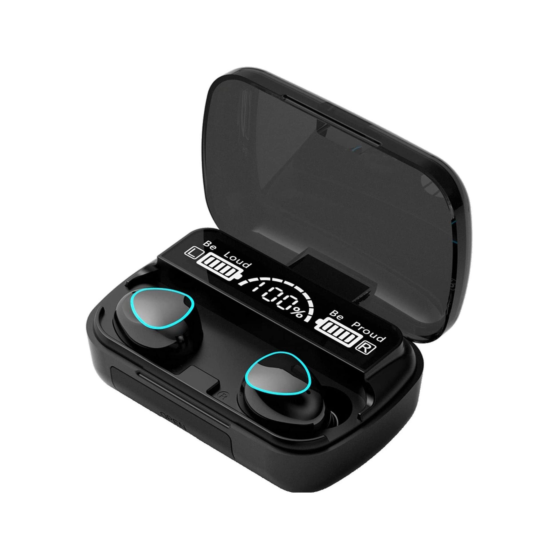 M10 TWS Wireless Earphone Touch Bluetooth Earplugs In The Ear Stereo Sport Headsets CVC8.0 Noise Reduction Headphones with Digital display black Good effect and easy to use - Bluetooth Headphone - Bluetooth Headphone - Air Buds - Tws - ব্লুটুথ হেডফোন