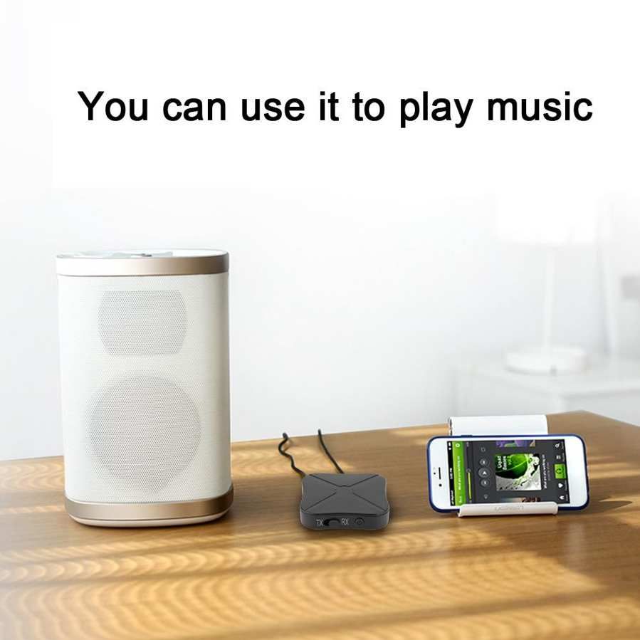 Wireless Bluetooth4.2 Audio Receiver Adapter &3.5mm Cable For Phone PC IS