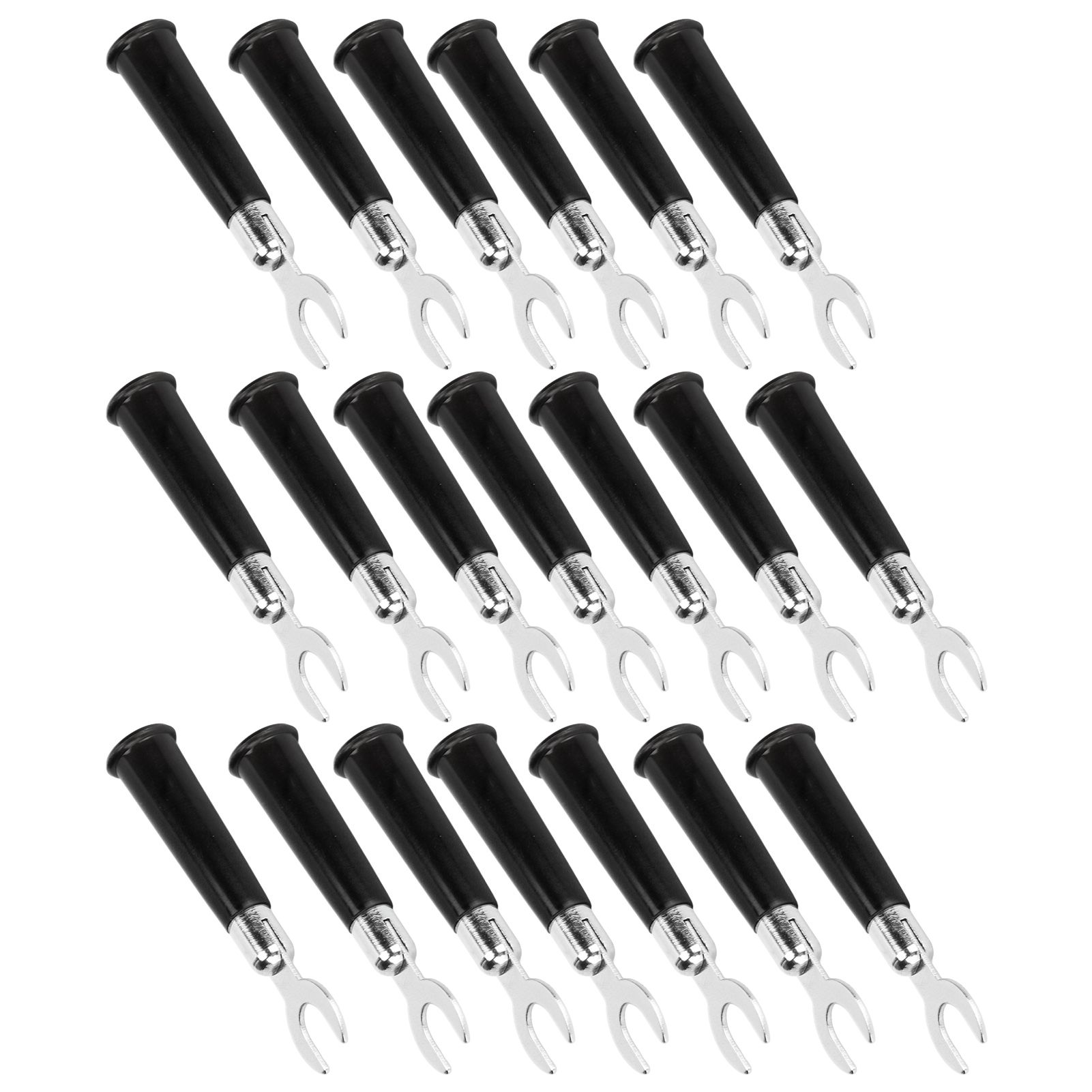 U Type Wire Terminals Y 6mm U/Y Electrical Crimp Insulated Fork Spade Connectors for Industrial Electronic Equipment (20Pcs)