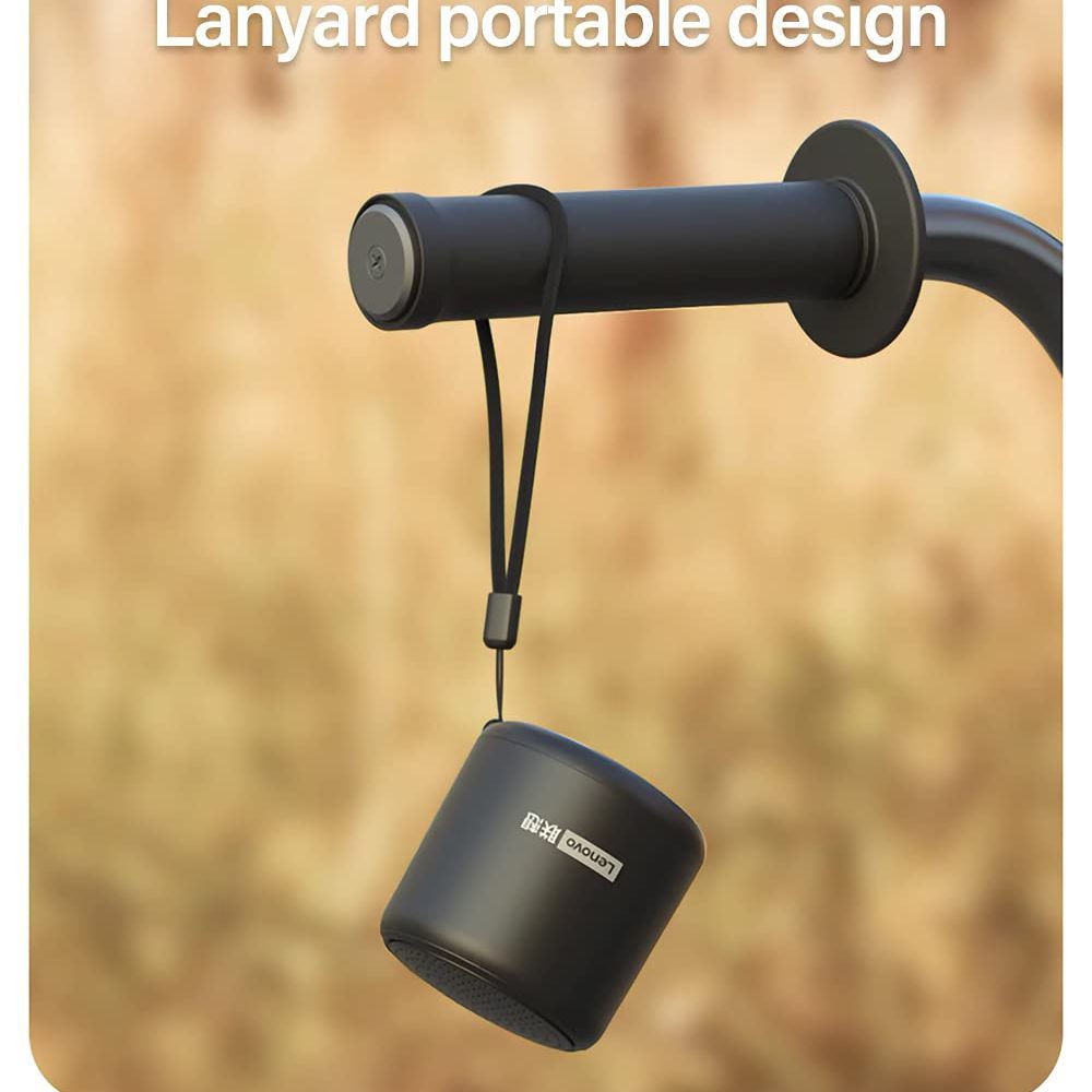 Lenovo L01 Portable Bluetooth Speaker Waterproof Loudspeaker Wireless Mini Stereo Music Surround Bass Box Black - Bluetooth Speaker
