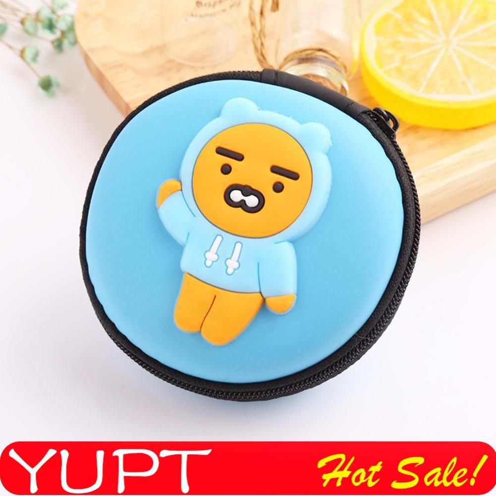 【MIGAPALAZA】 Cute Design Multifunction Zipper Storage Box Headphones Earphones Earplug Cartoon Container for Daily Convenient Life