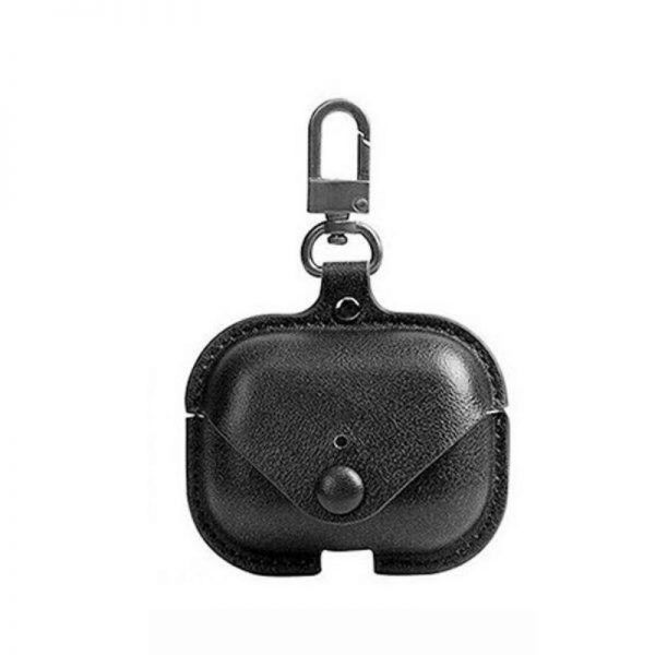 Airbuds Pro PU Leather Shockproof with Loss Prevention Clip Case Premium Protective Carrying Cover
