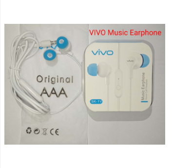 Vivo SK-1V Music Earphone Voice Call Headset   Vivo in-ear Earphone Good Bass Sound Quality for All Android Mobile Phone   High Bass Sound Quality   Boom Bass Wired in-ear Headphones(null)