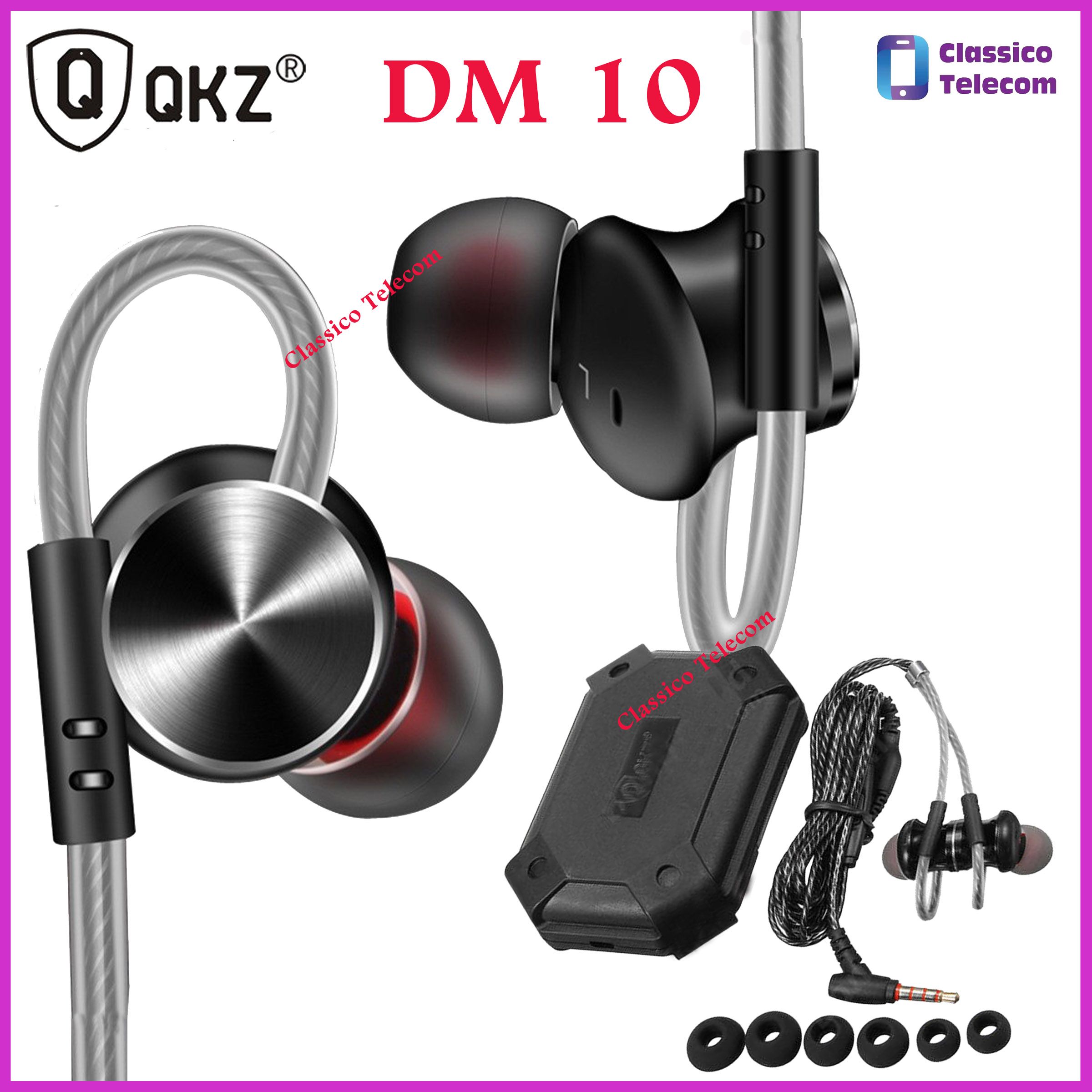 QKZ DM10 Zinc Alloy HiFi Earphone In Ear Earphones Sports Headset Phone Laptop Gaming Earphone Earbuds