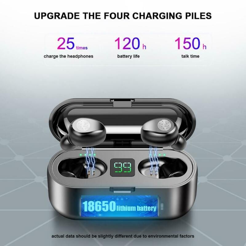 Wiresto TWS Wireless Earbuds Bluetooth V5.0 F9 Headphones Headsets Earphones for iPhone Android
