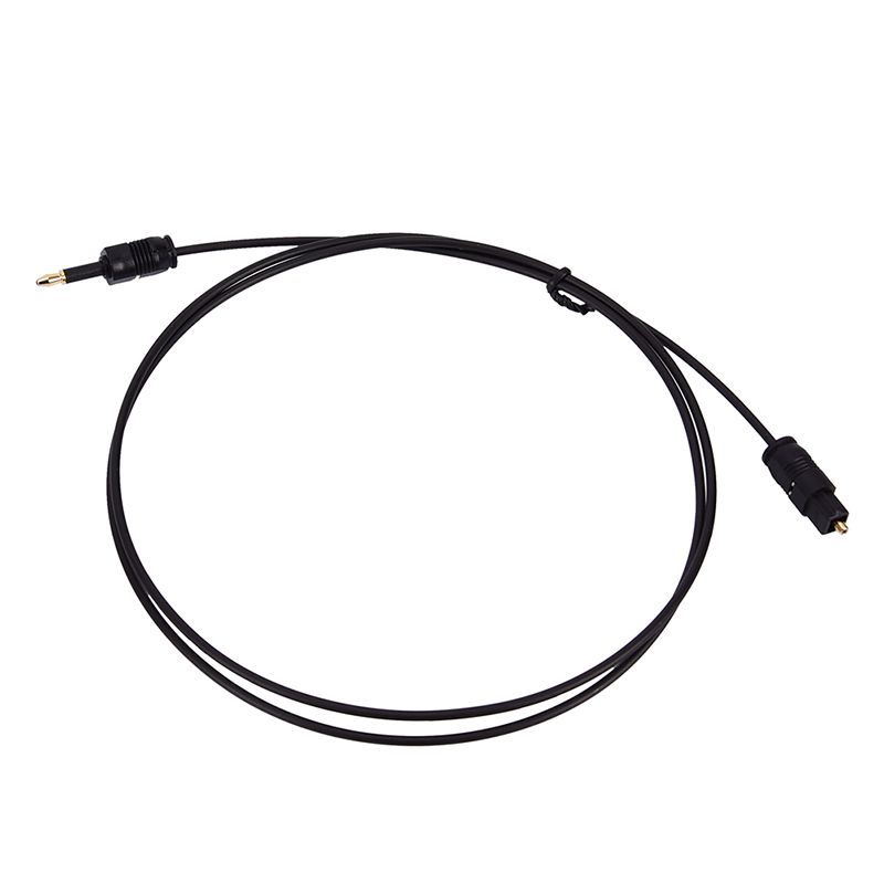 Black Audio Cable TOSlink Plug to MINI-TOSLink OPTICAL 3.5mm Jack 0.5m