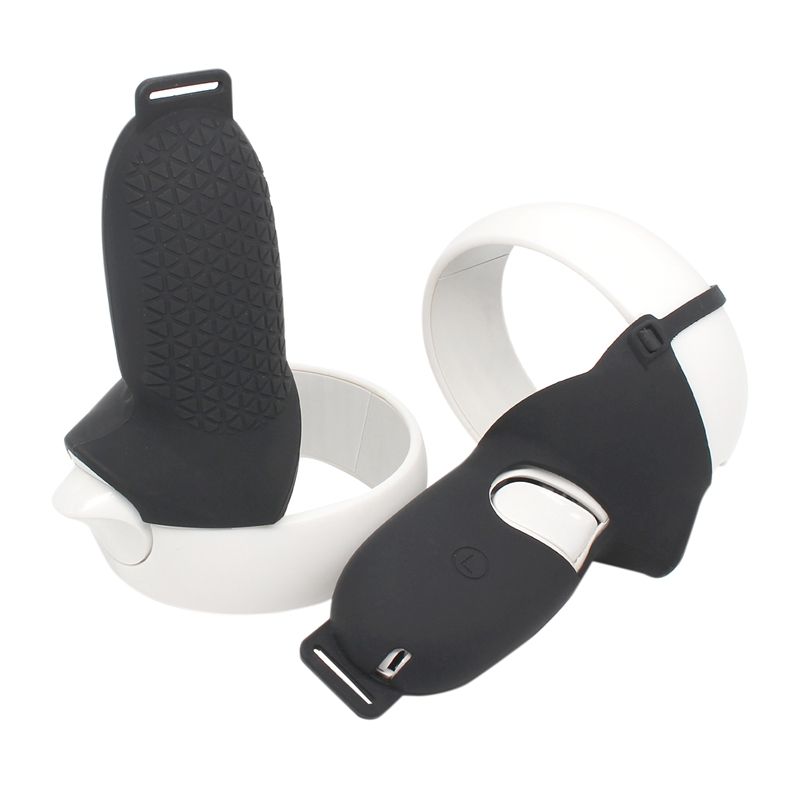 Silicone Grip Cover for Quest 2 VR Controller Case Protective Sleeve Black Skin VR Accessories for Quest2