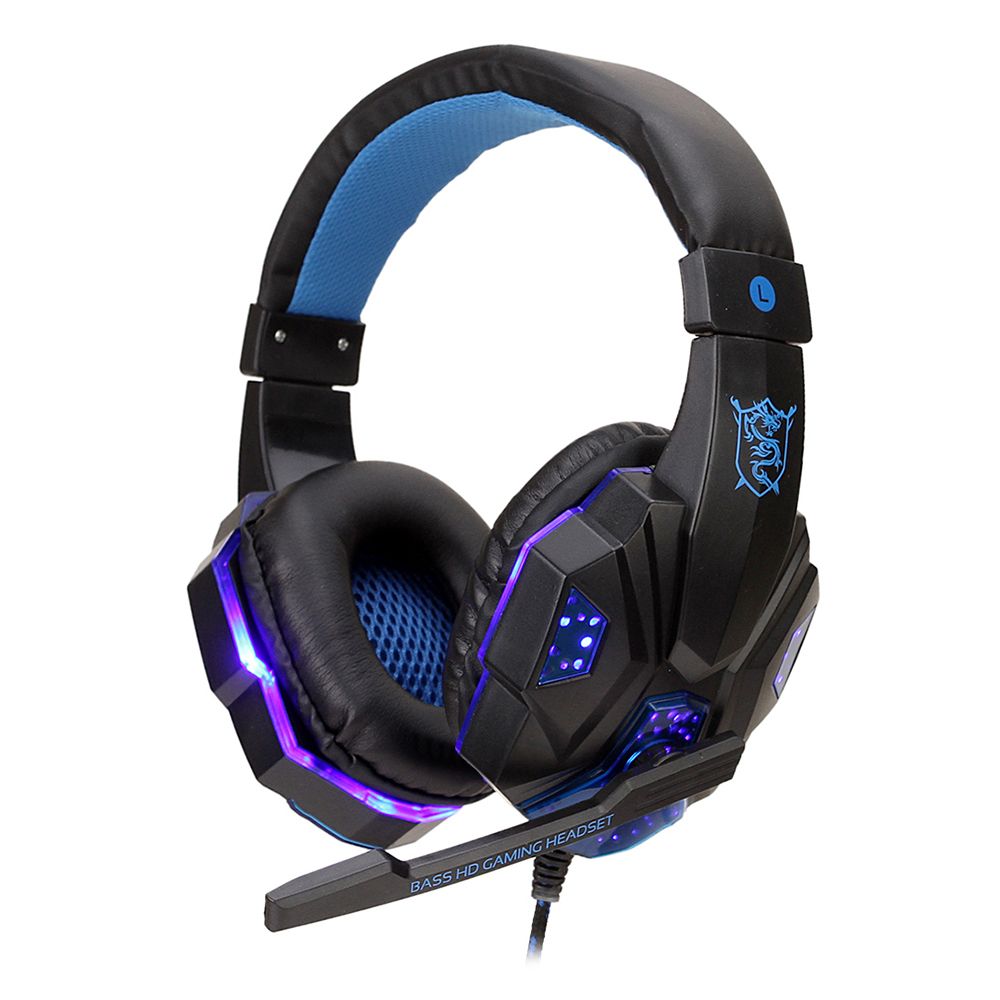 Gaming Headsets Big Headphones with Light Mic Stereo Earphones Deep Bass For PS4 Switch Gamer In Stock