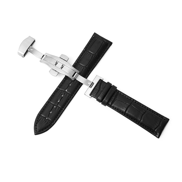 UTHAI Z09 Leather strap Watchbands 12-24 watch strap 22mm watch band Double press automatic butterfly clasp