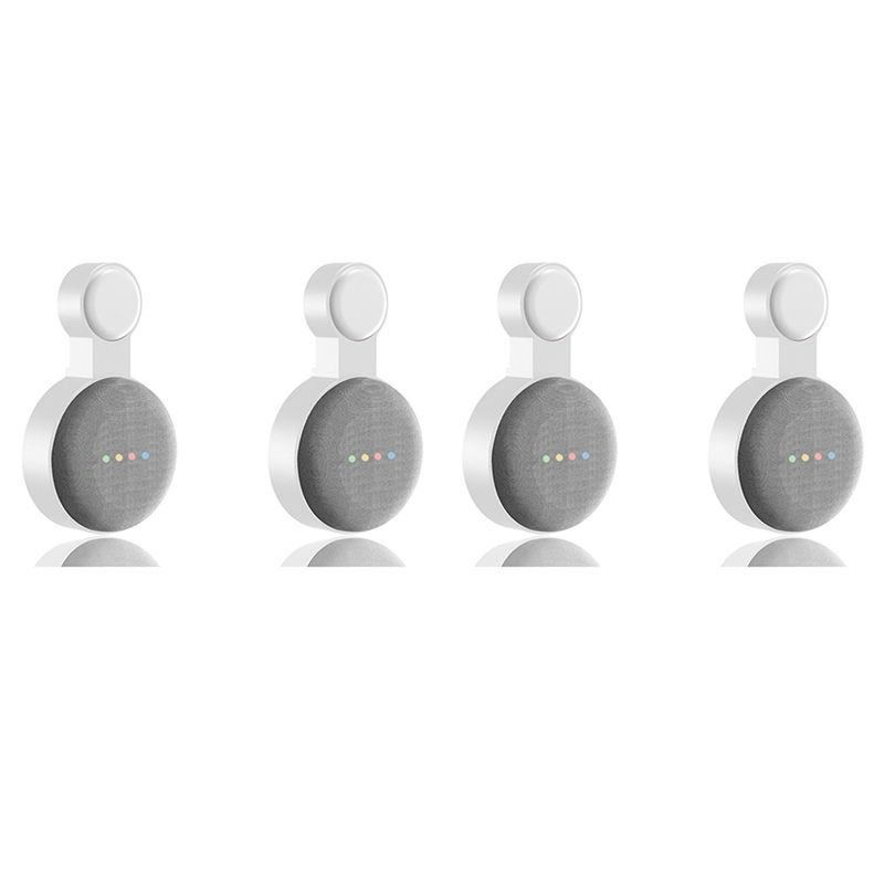 4Pcs Suitable for Google Audio for Google Nest Mini Wall Bracket Second Generation Socket Hanging Hanger Bracket-White