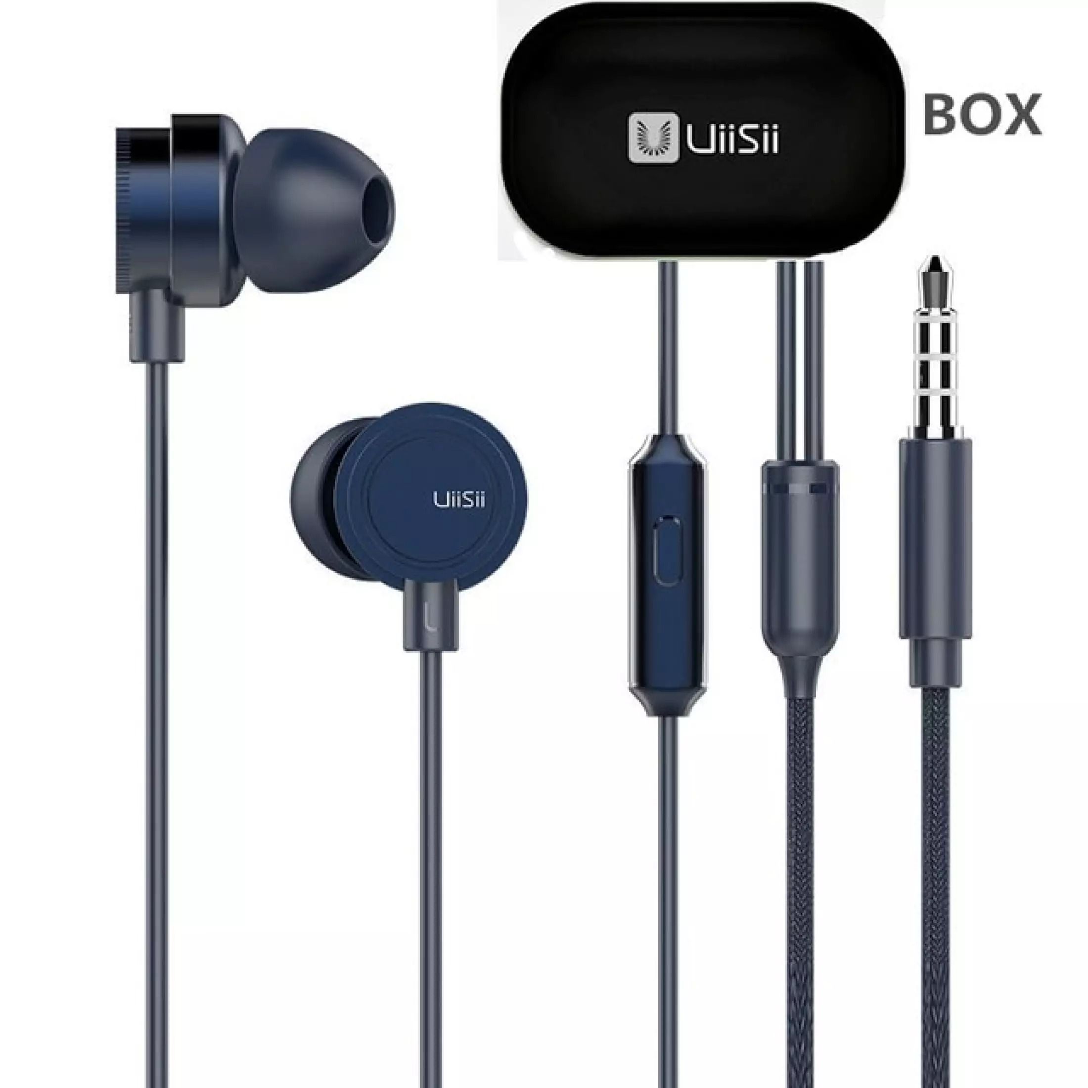 UIISII HM 13 Wired Noise Cancelling Dynamic Heavy Bass Music & Gaming Headset Metal In-Ear With Mic Earphone (With Headphone Pouch)