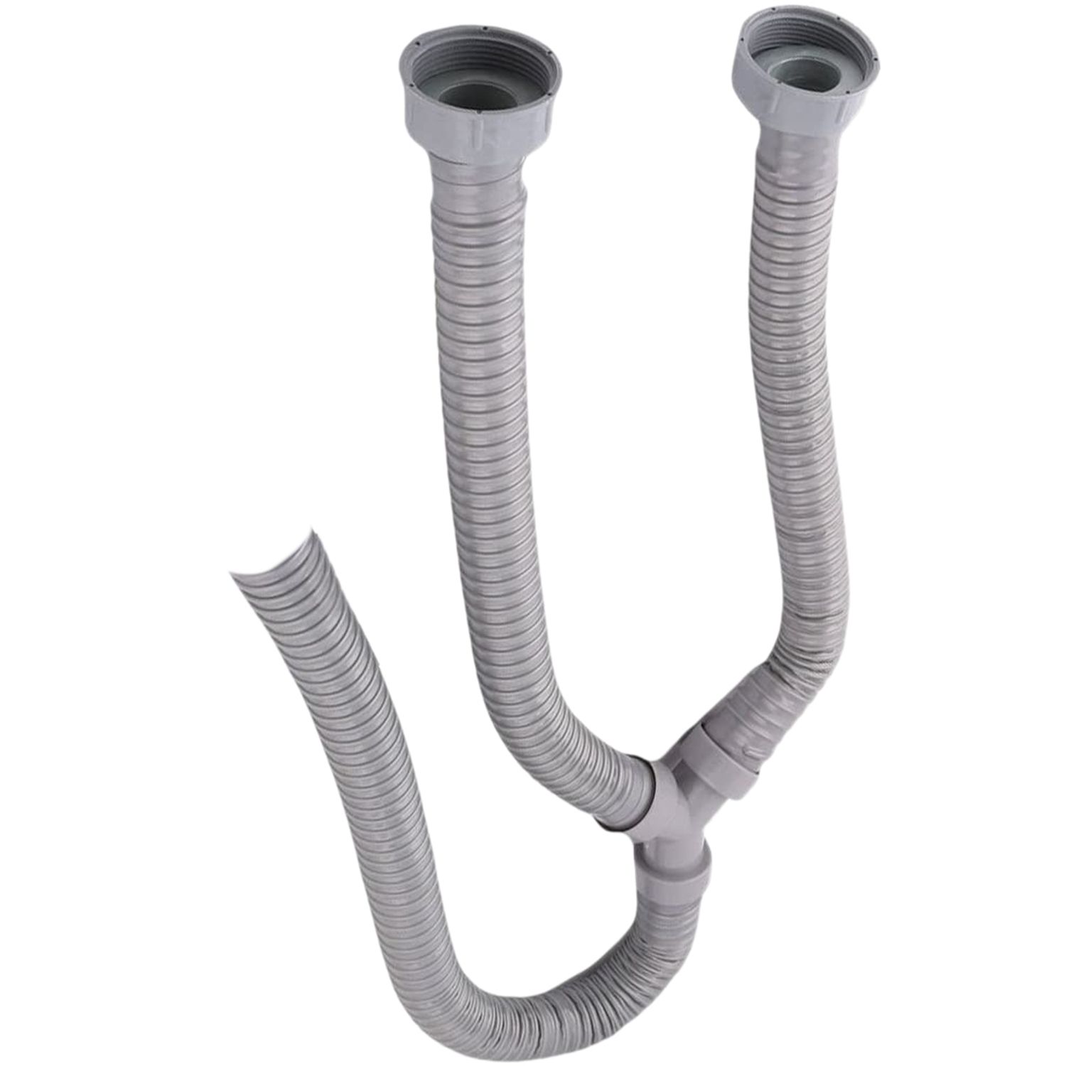 3.5Ft Washing Machine Pvc Y Shaped Drain Discharge Hose Washer Pipe Connector , Rotary Interface,with 2 Waterproof Rings , Y Type Drain Hose